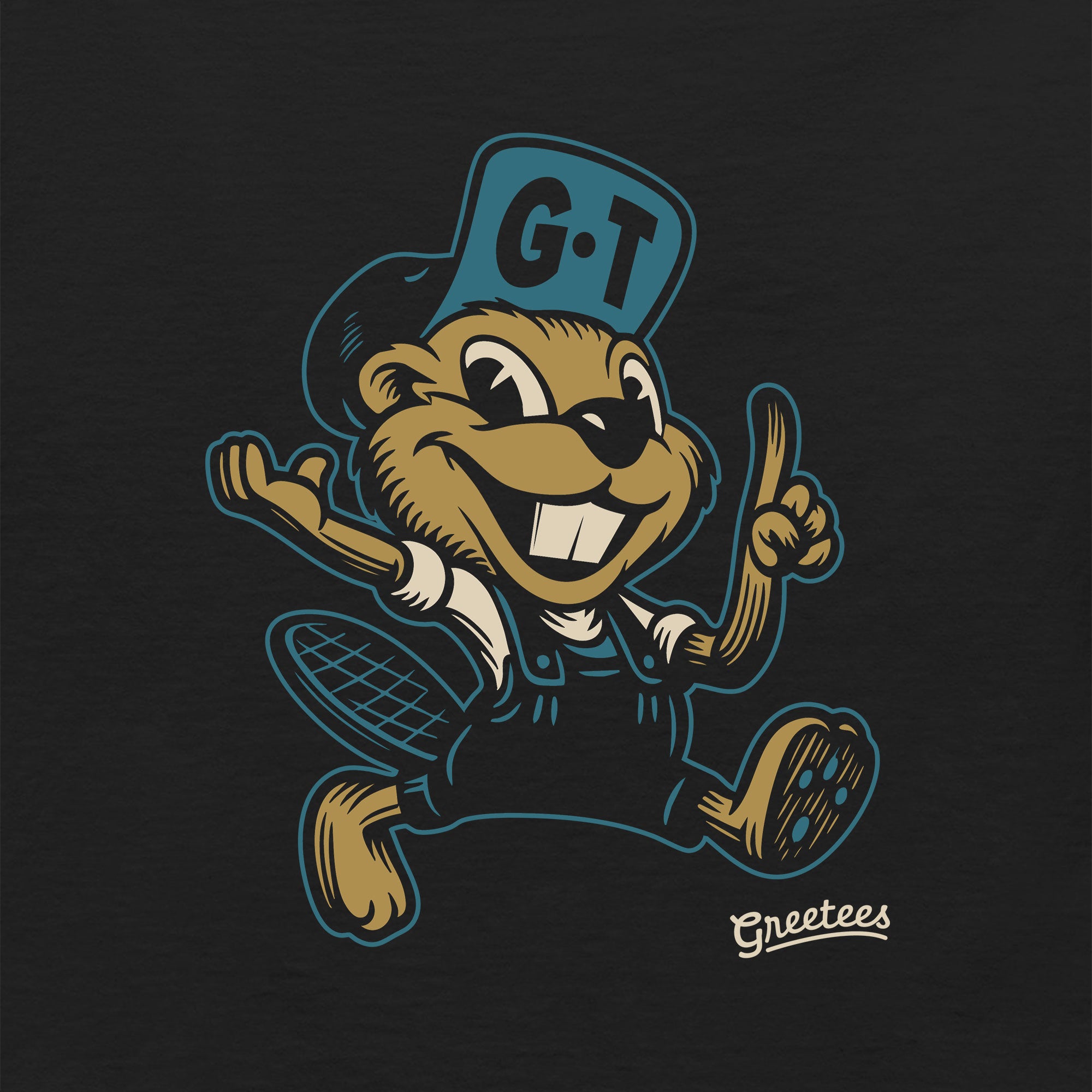 Womenâs Greetees Beaver T-shirt