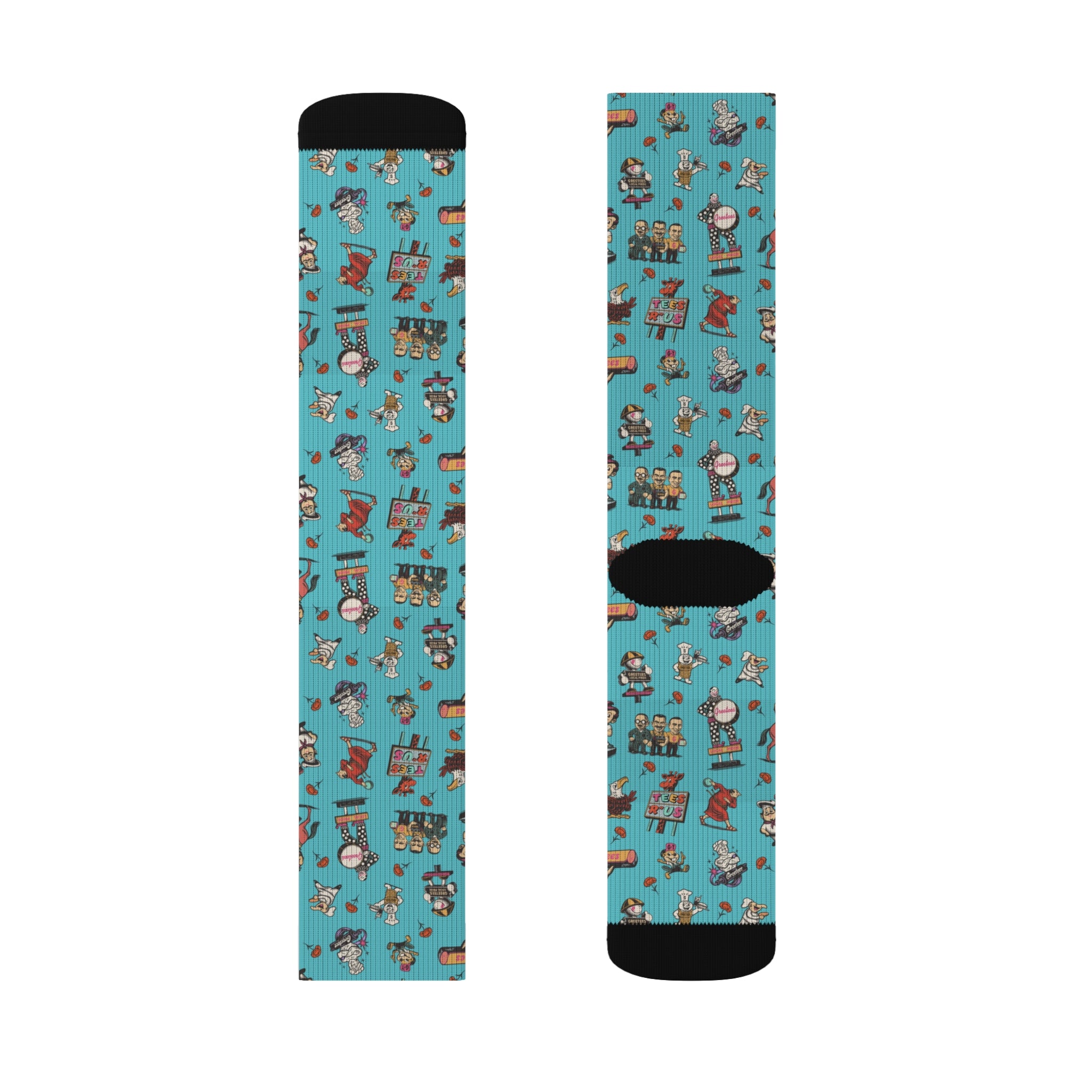 Greetees Valley Icons Blue Socks