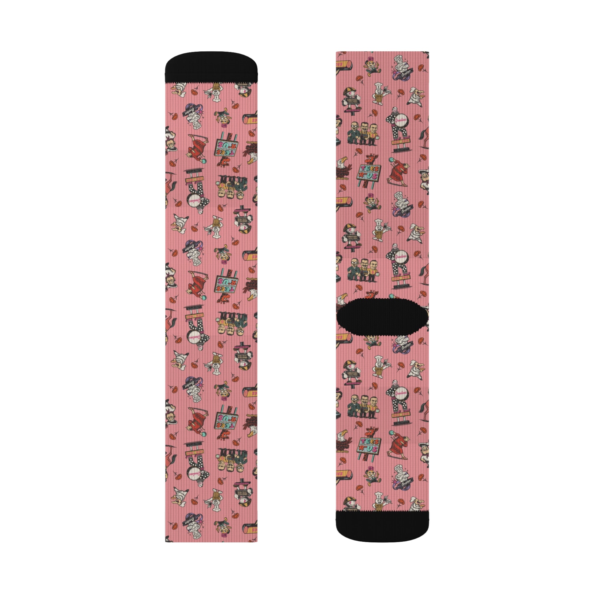 Greetees Valley Icons Pink Socks