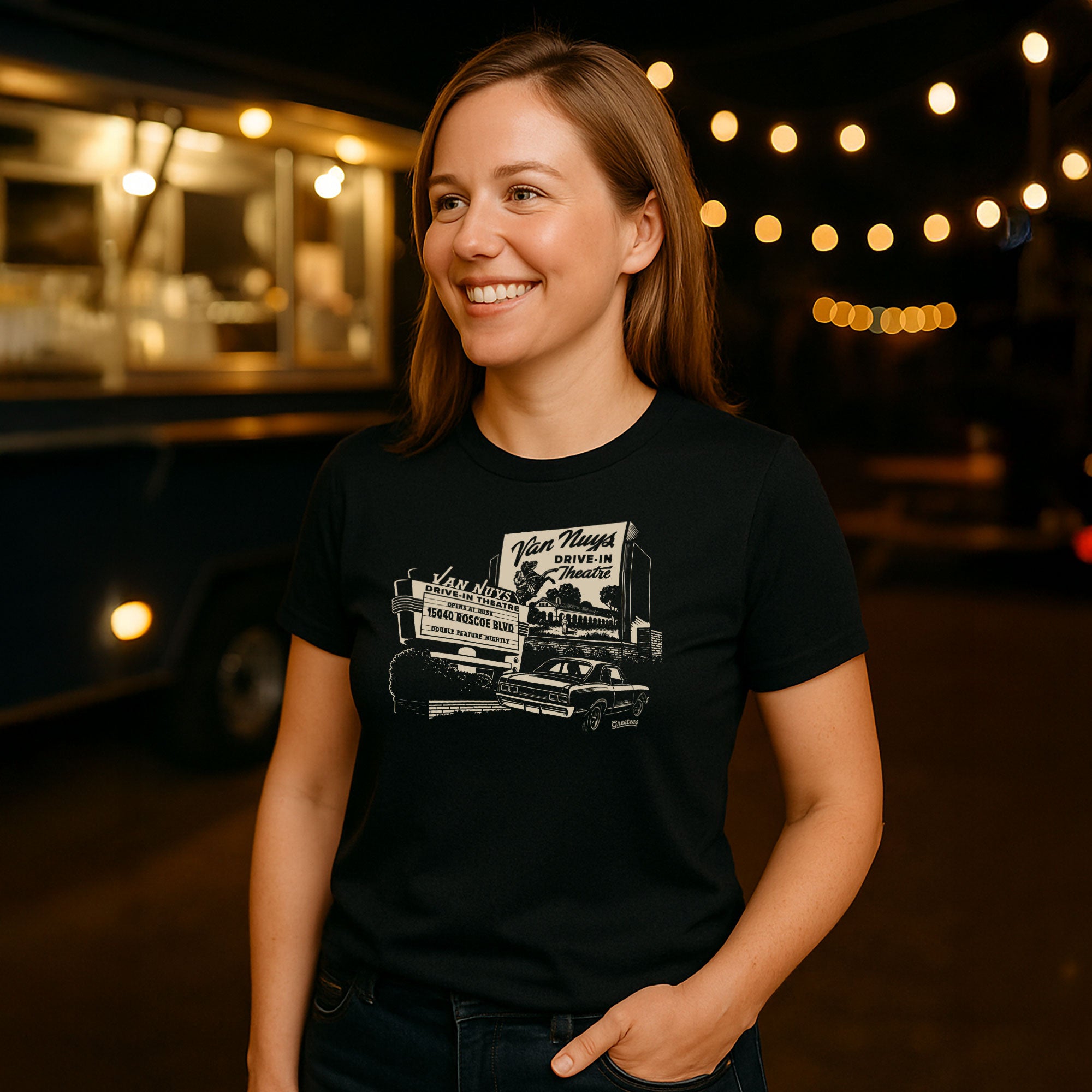 Women’s Van Nuys Drive In Moonshine T-shirt