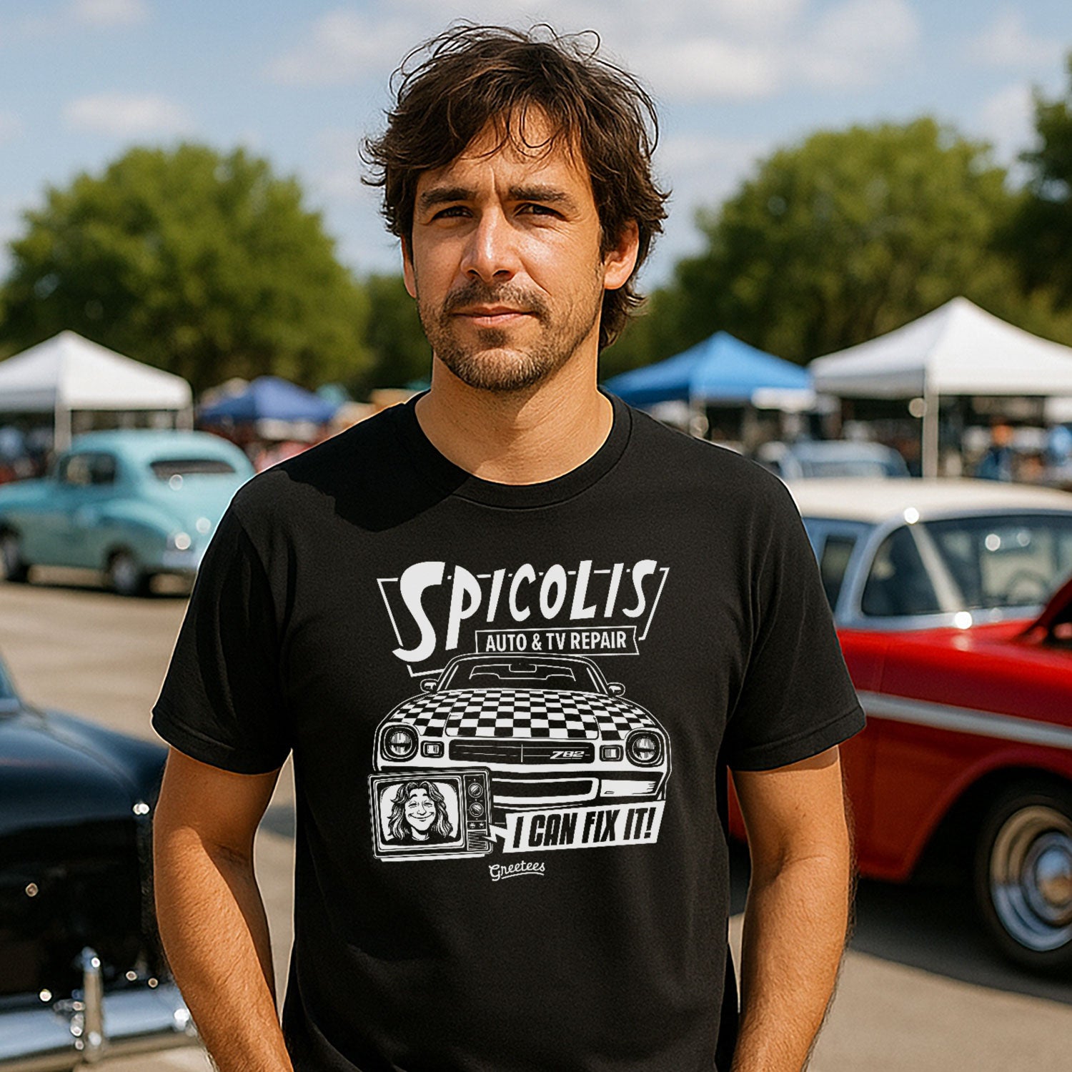 Greetees Spicolis Auto & TV Repair T-shirt