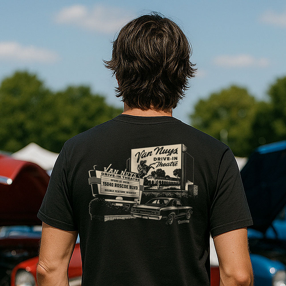 Greetees Van Nuys Drive In Moonshine T-shirt