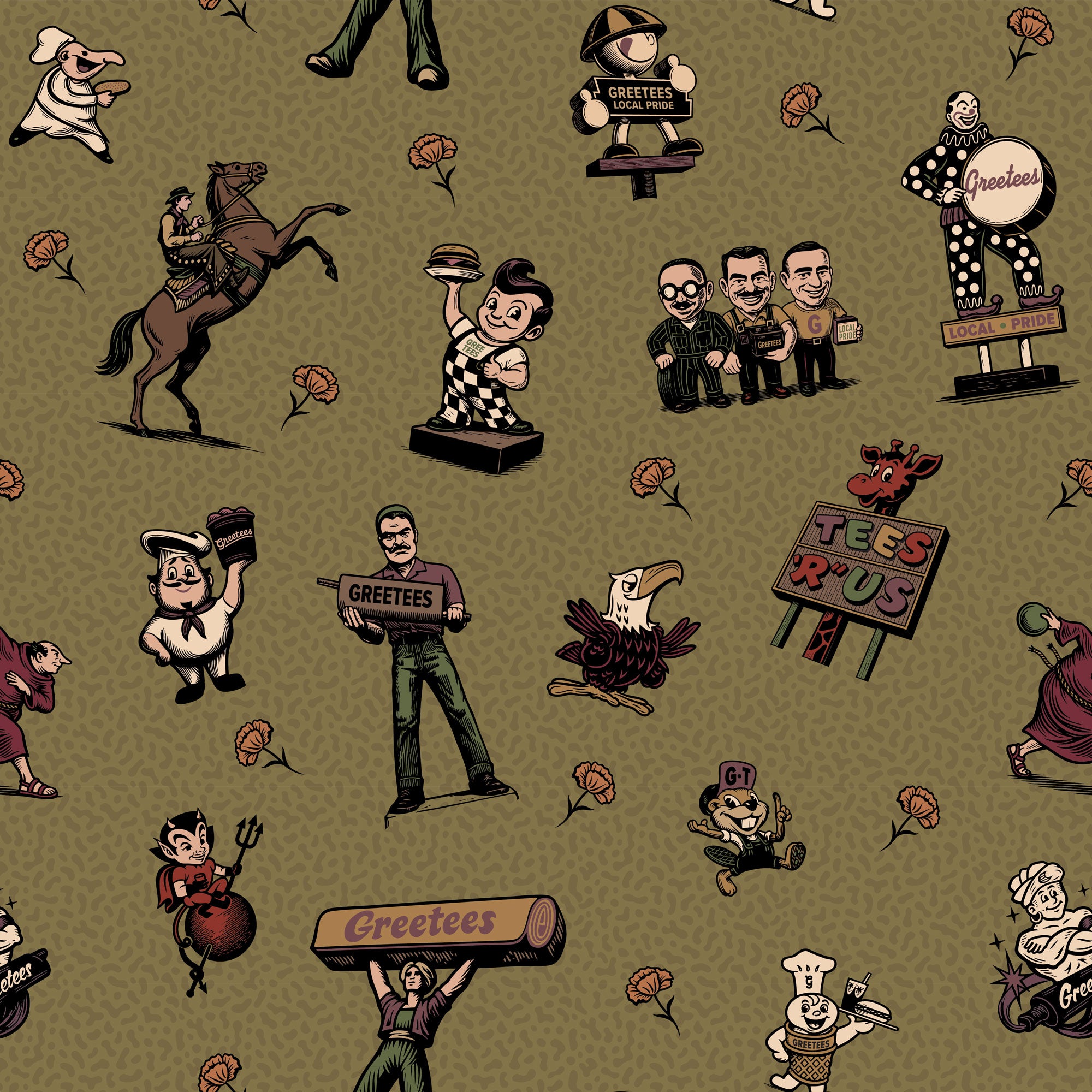 Greetees Valley Icons Earth Pillow