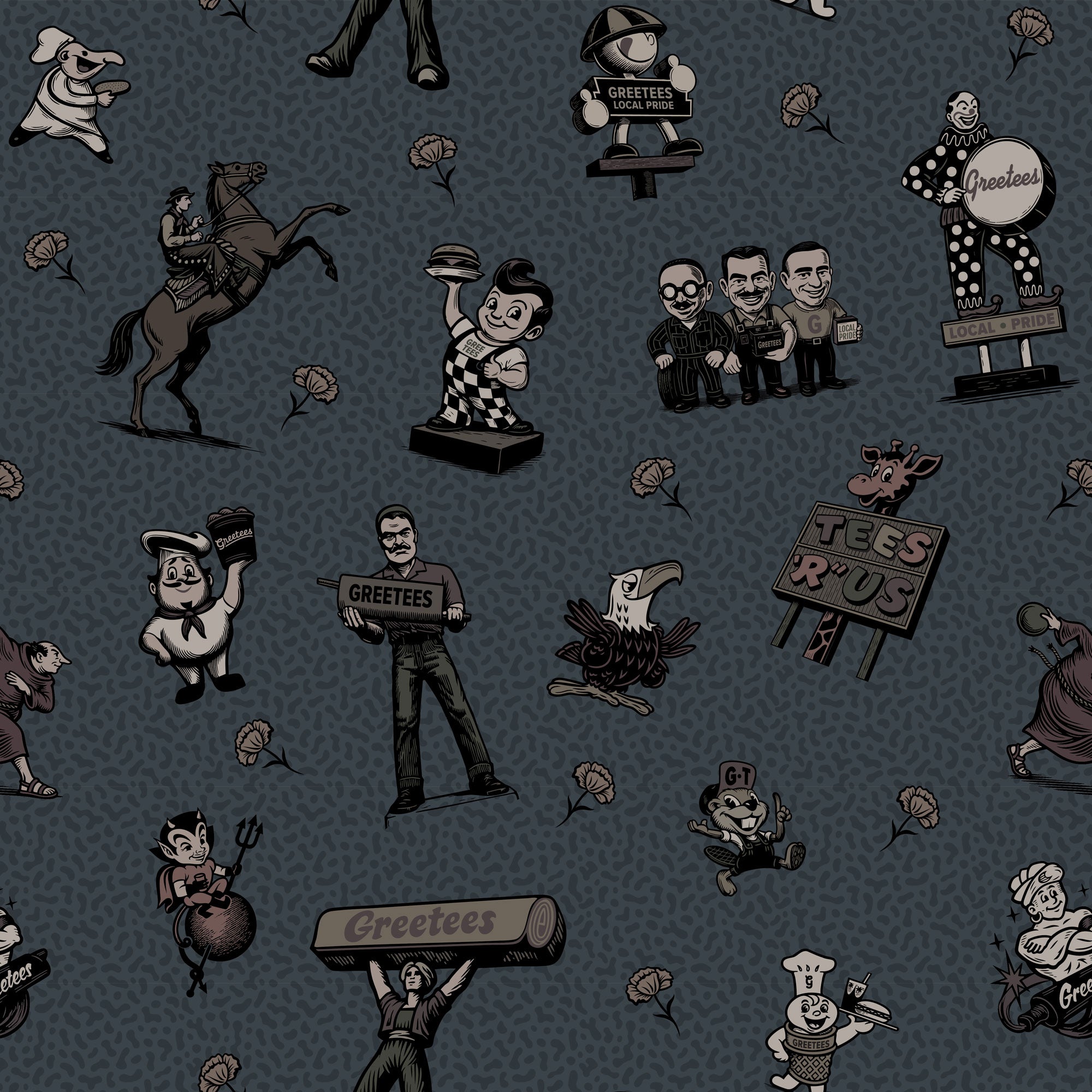 Greetees Valley Icons Midnight Pillow