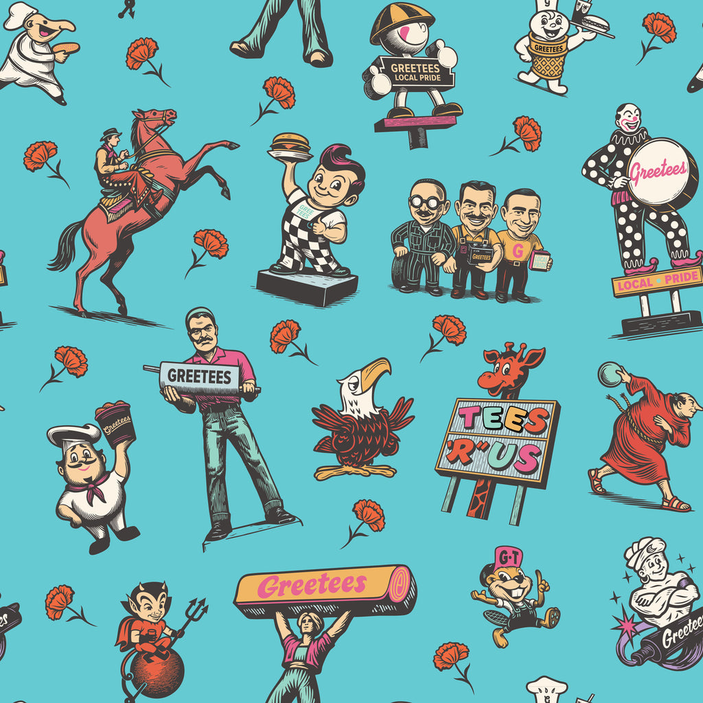 Greetees Valley Icons Blue Socks