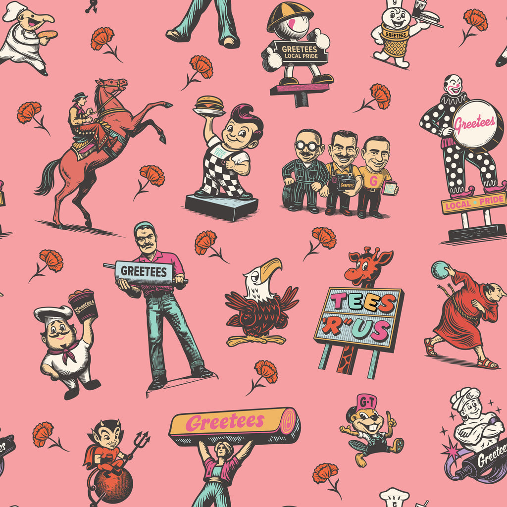 Greetees Valley Icons Pink Socks