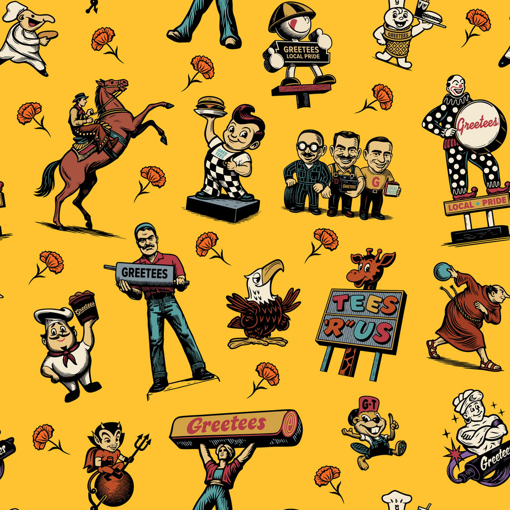 Greetees Valley Icons Yellow Socks