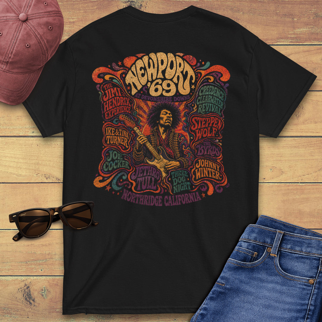 Greetees Newport 69 Acts T-shirt