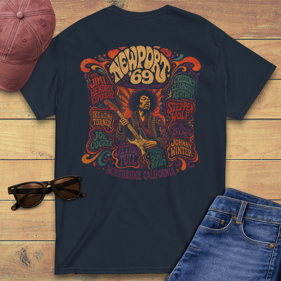 Greetees Newport 69 Acts T-shirt