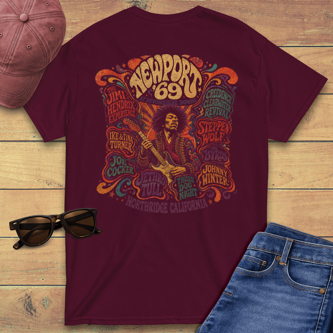 Greetees Newport 69 Acts T-shirt