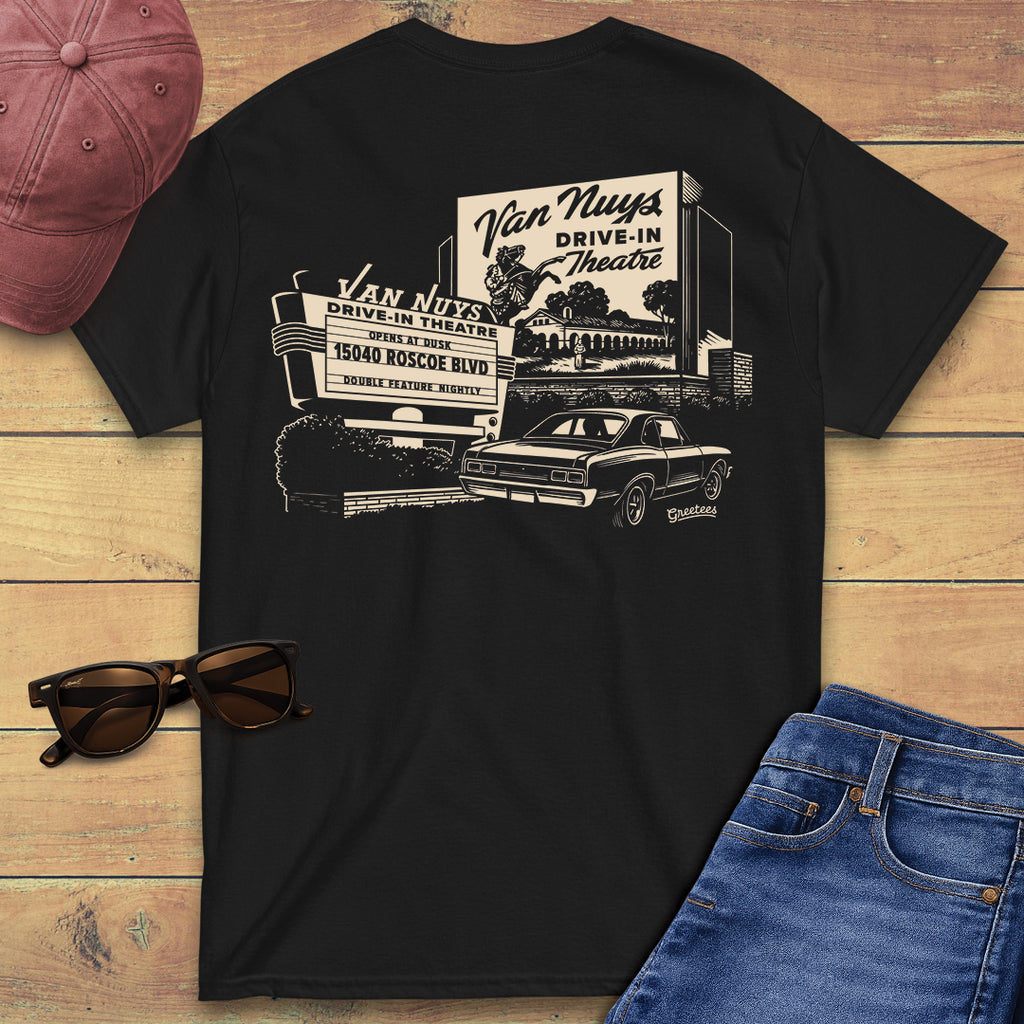 Greetees Van Nuys Drive In Moonshine T-shirt