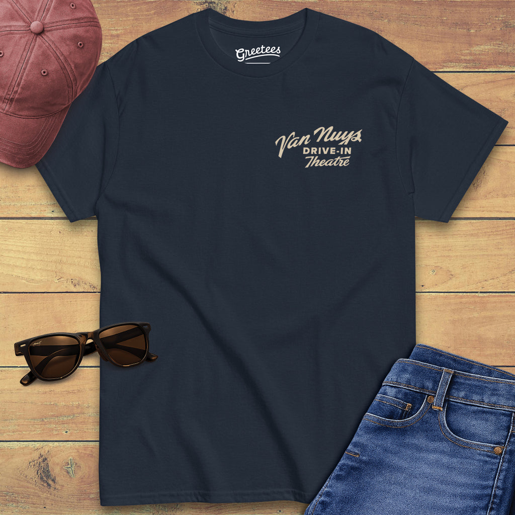 Greetees Van Nuys Drive In Moonshine T-shirt