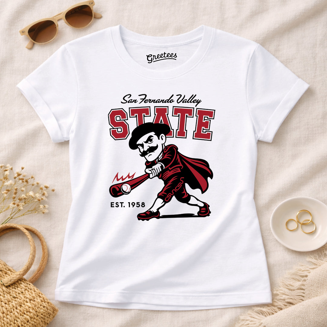 Women’s Greetees San Fernando Valley State Baseball T-shirt