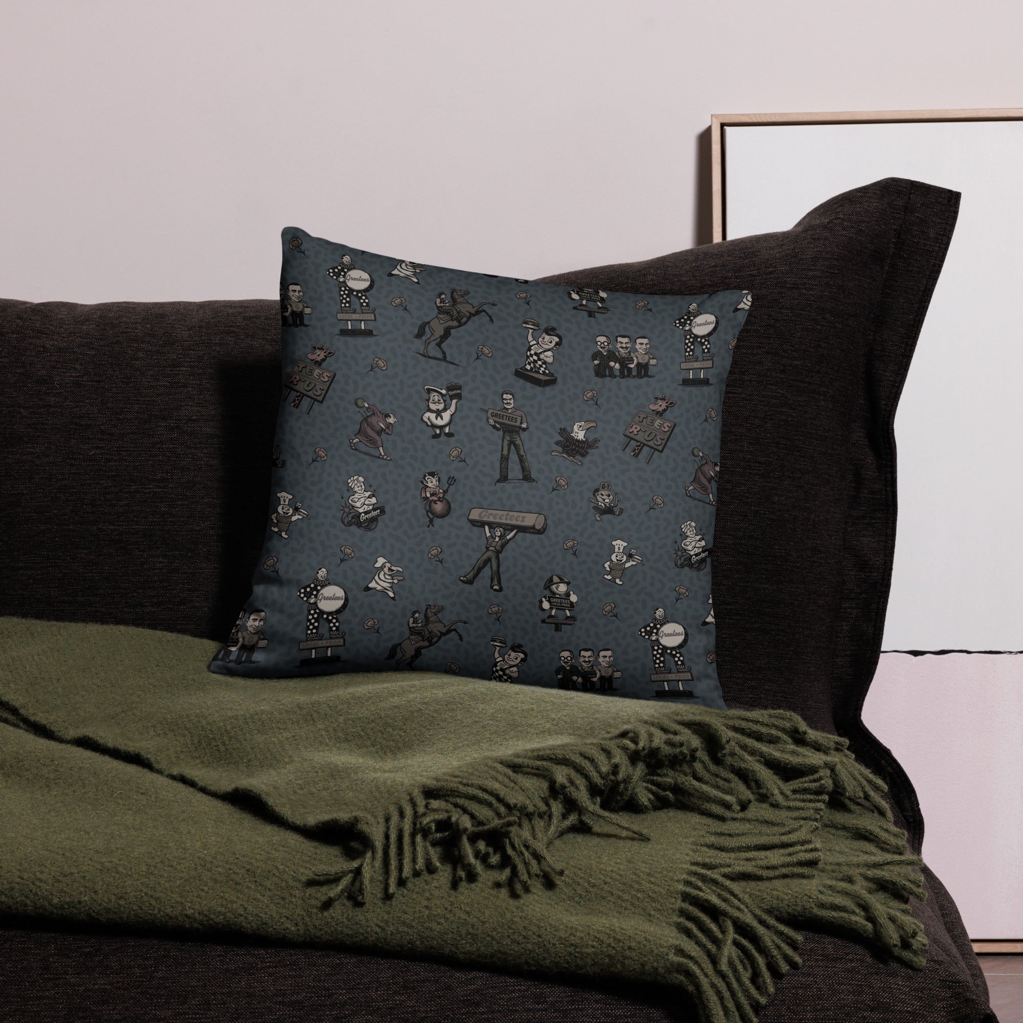 Greetees Valley Icons Midnight Pillow
