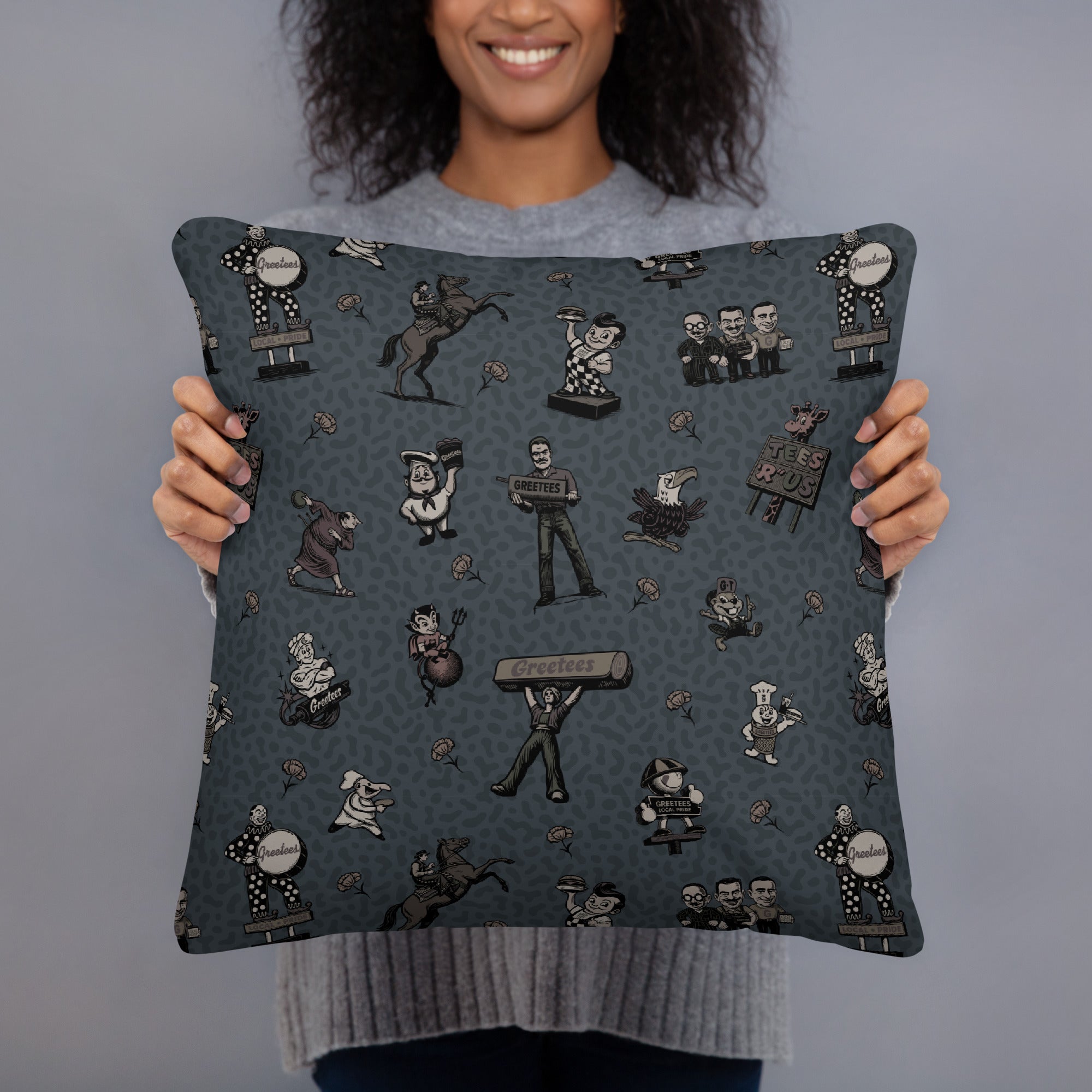 Greetees Valley Icons Midnight Pillow