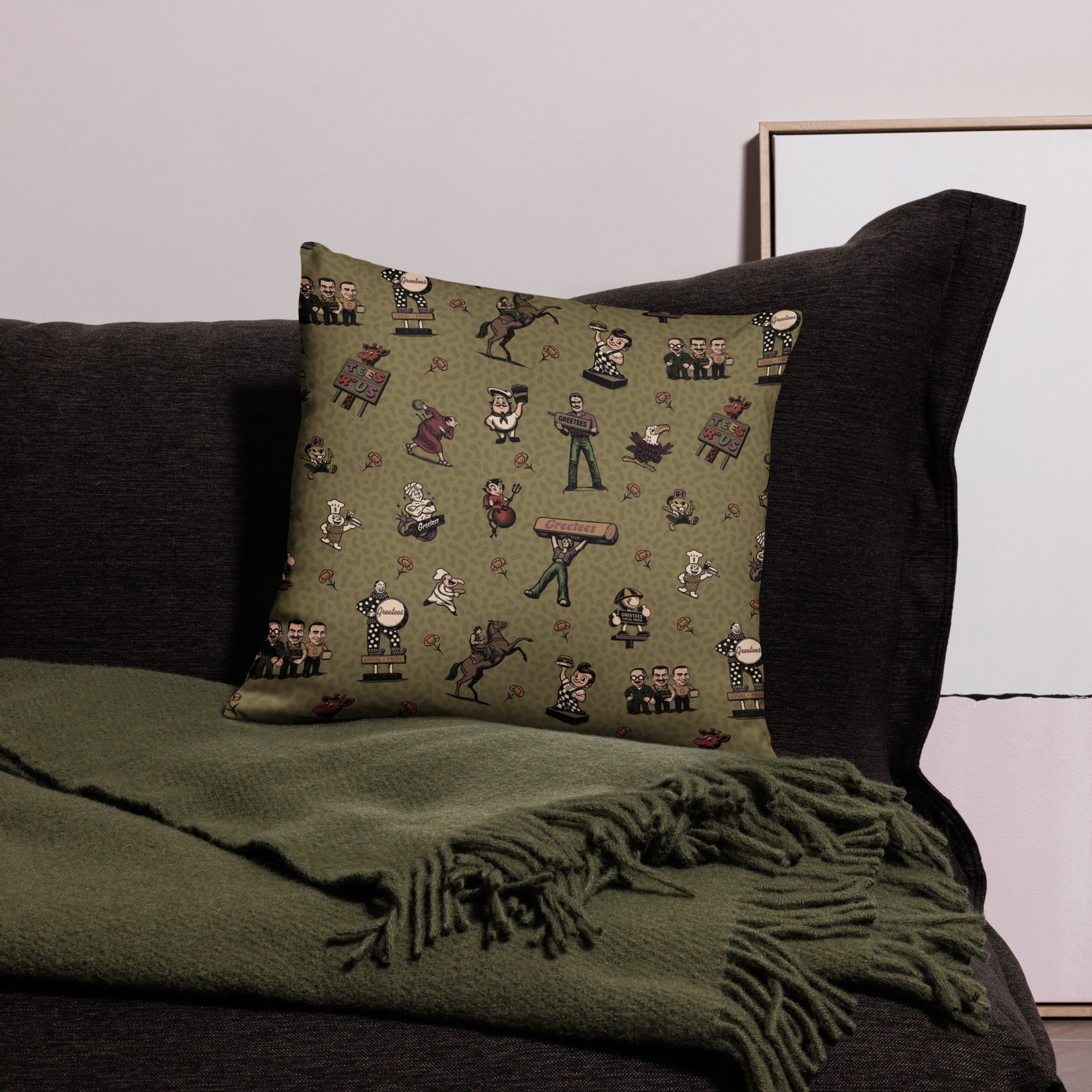 Greetees Valley Icons Earth Pillow