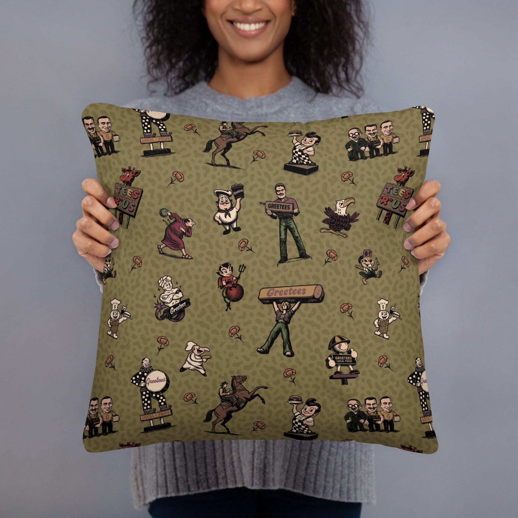 Greetees Valley Icons Earth Pillow