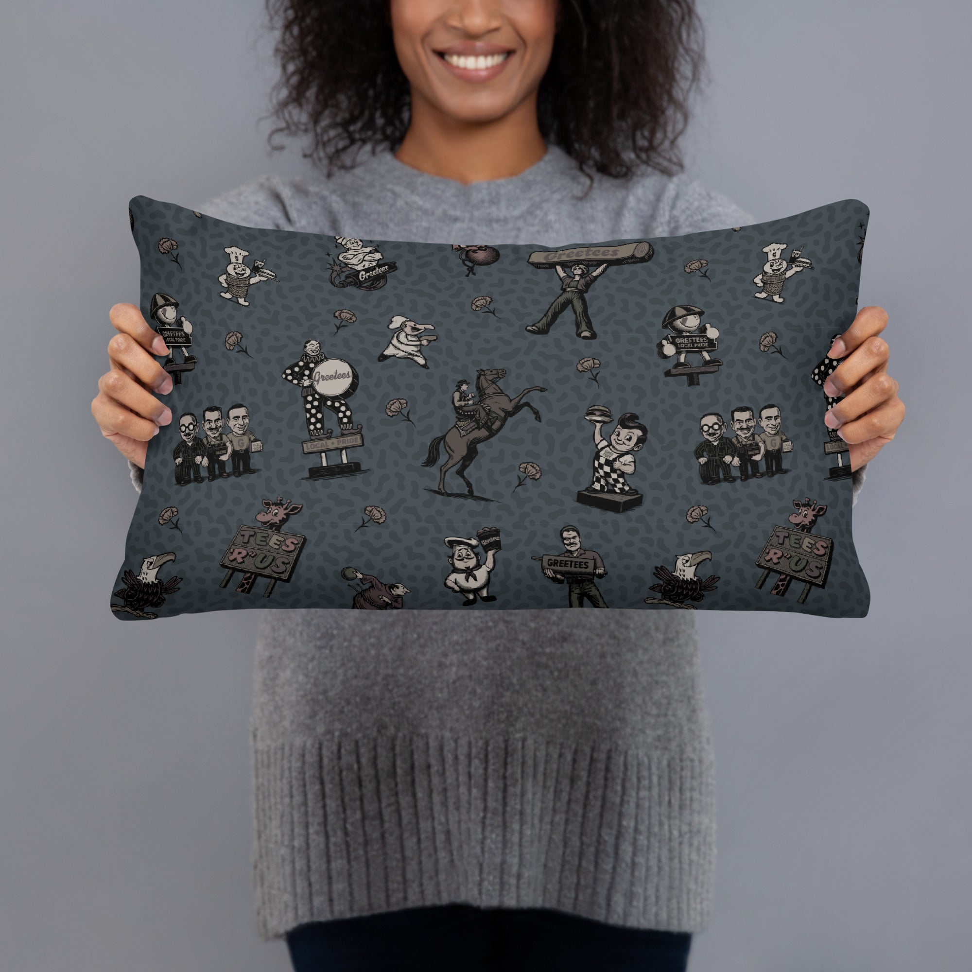 Greetees Valley Icons Midnight Pillow