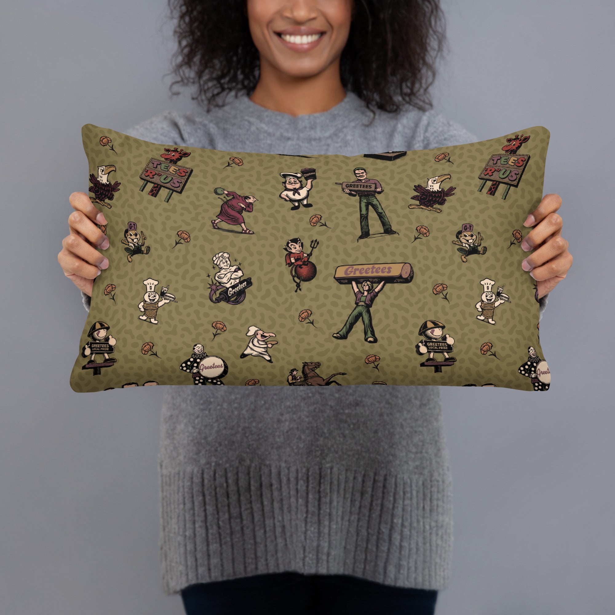 Greetees Valley Icons Earth Pillow