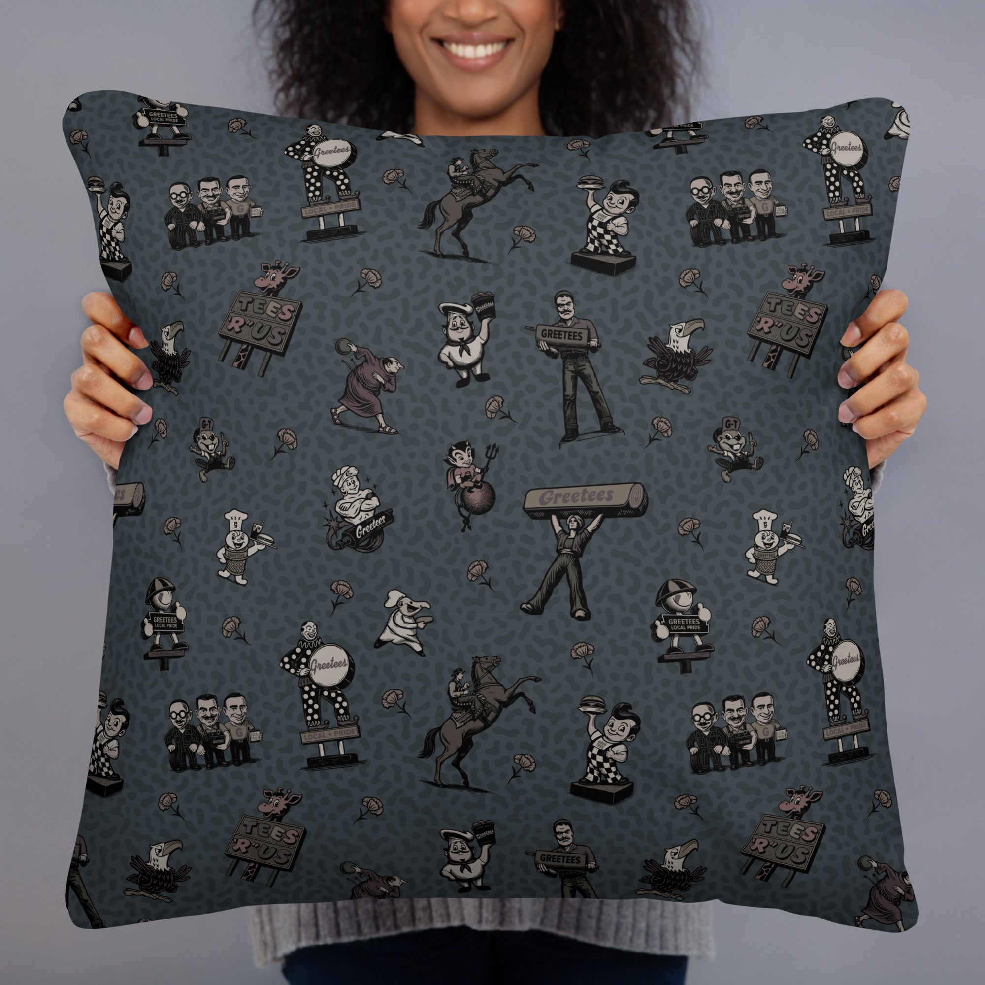Greetees Valley Icons Midnight Pillow