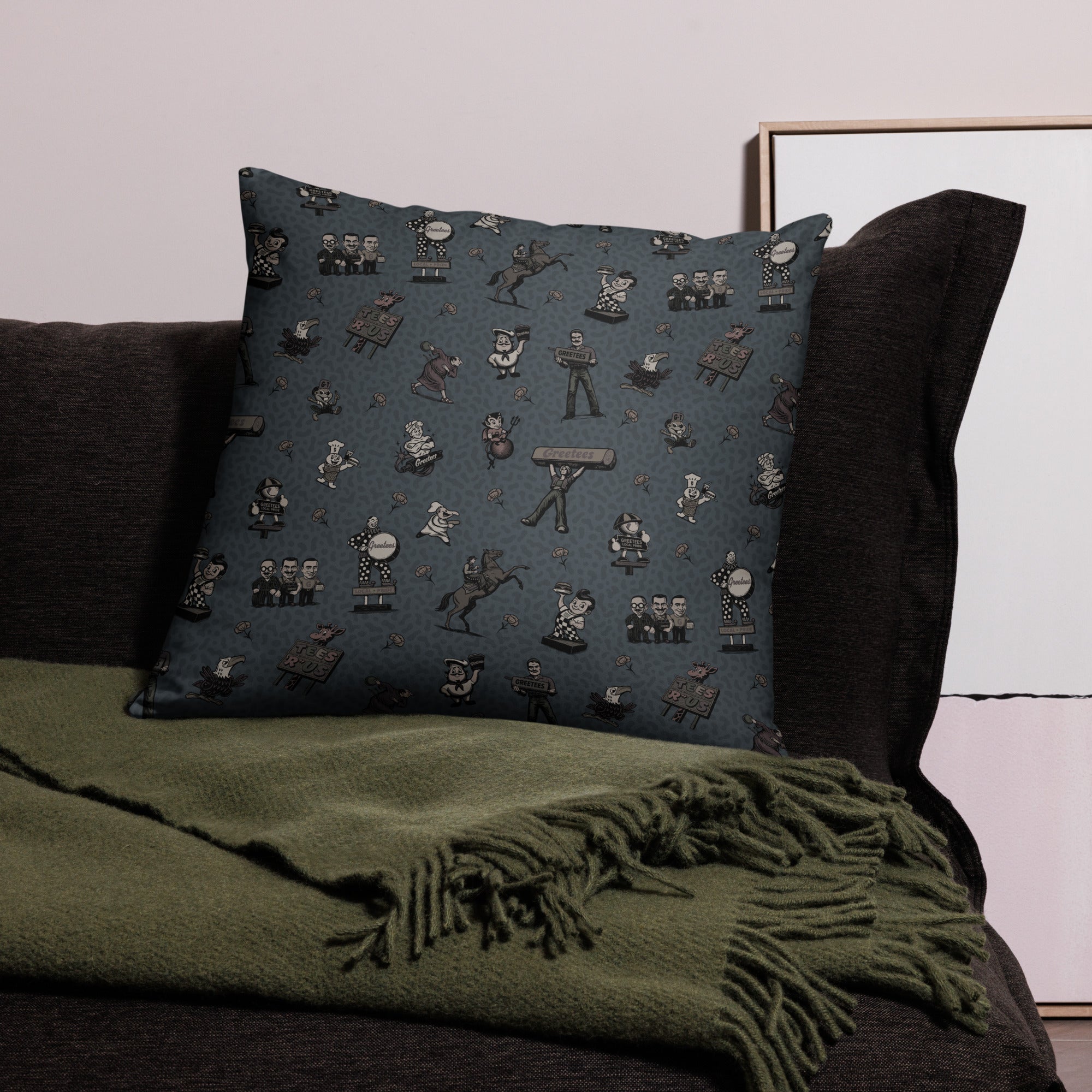 Greetees Valley Icons Midnight Pillow