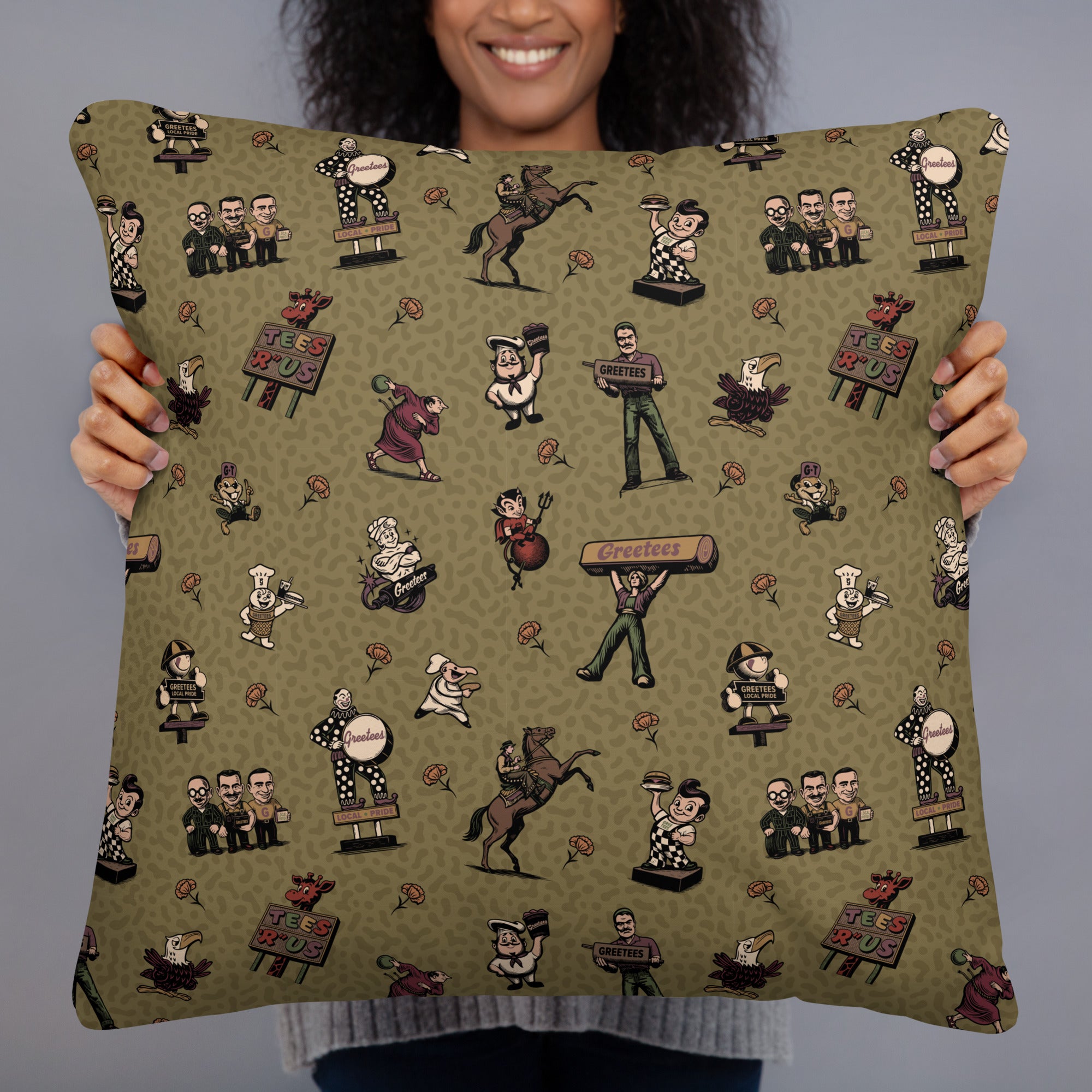 Greetees Valley Icons Earth Pillow