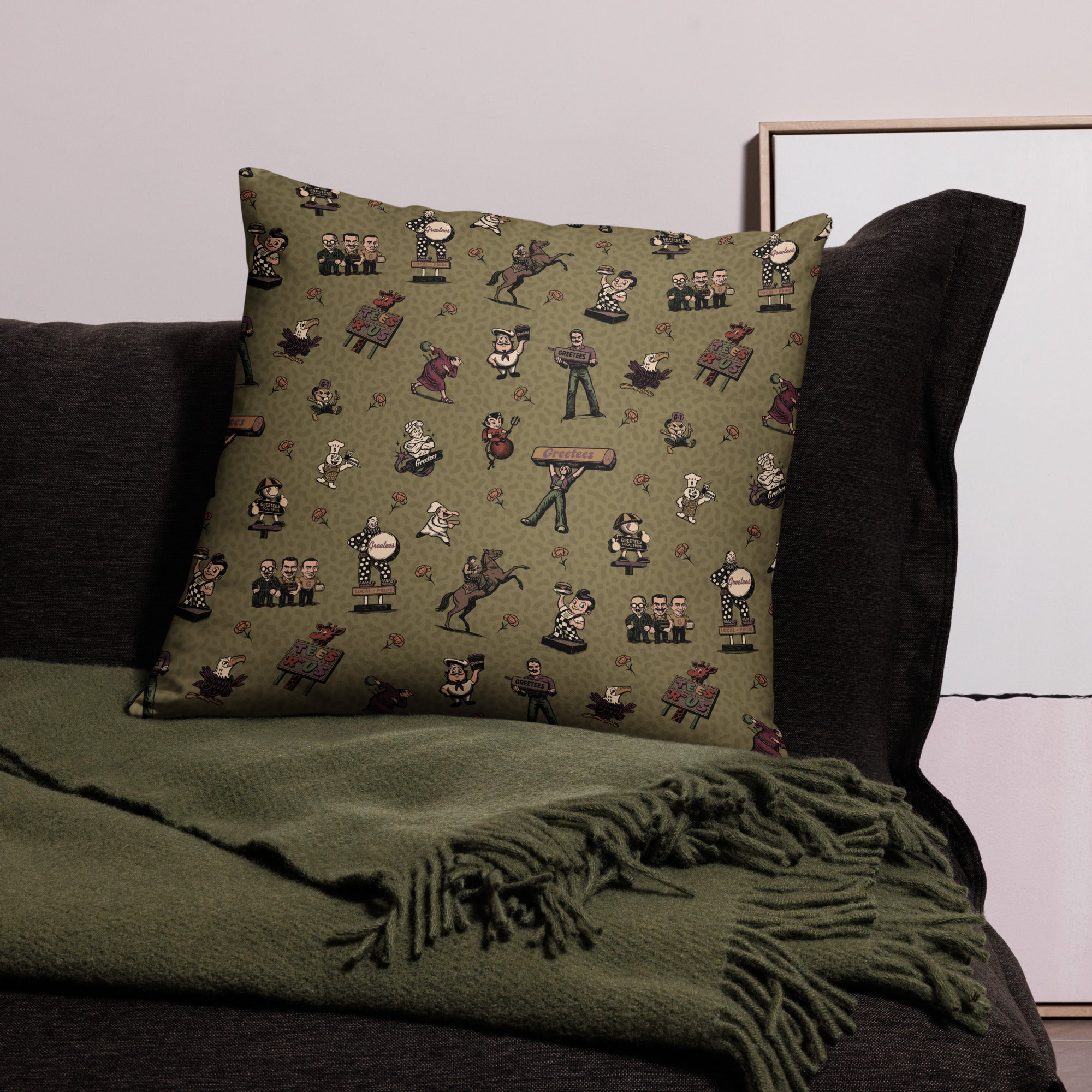 Greetees Valley Icons Earth Pillow