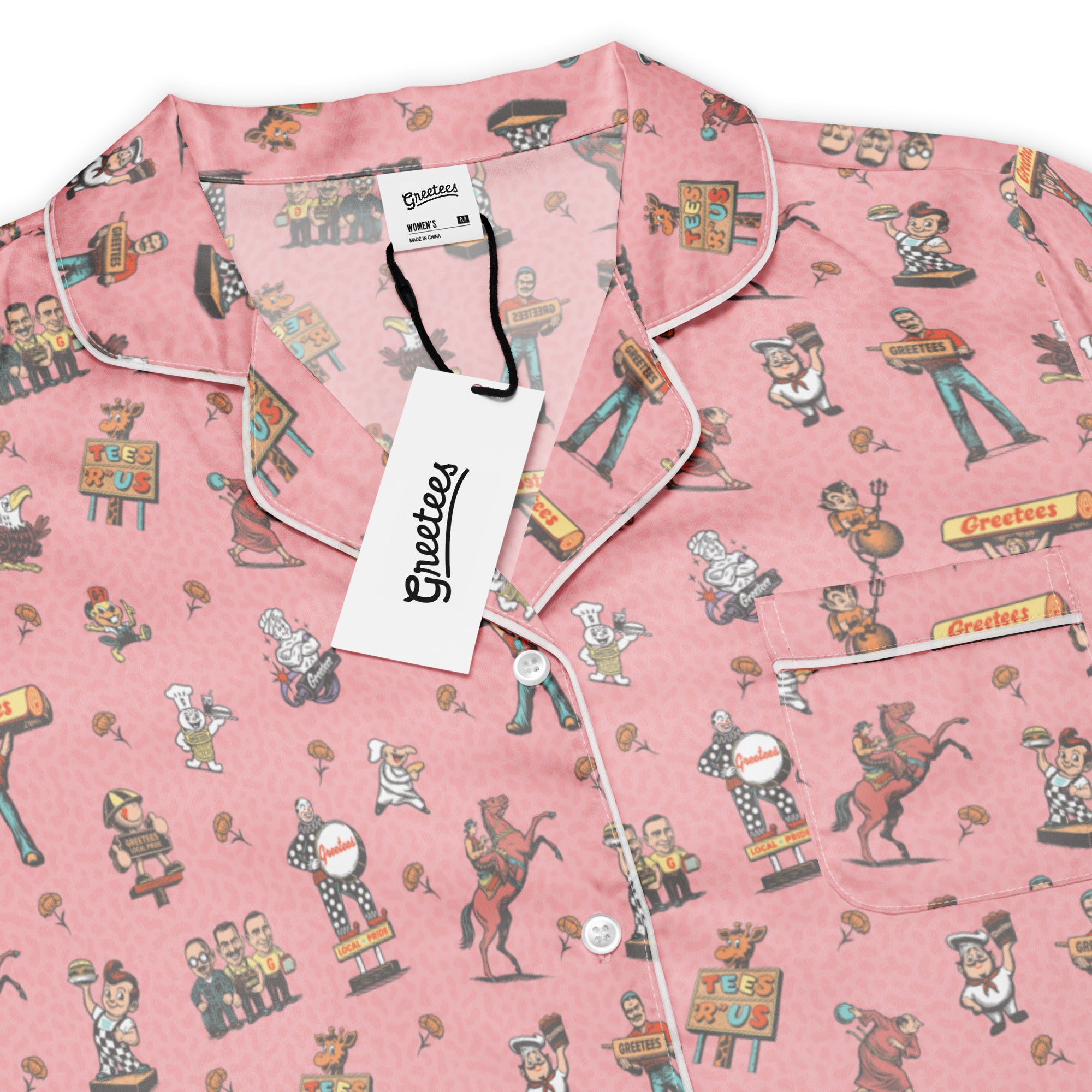 Greetees Valley Icons Rose Women’s SS Pajama Top