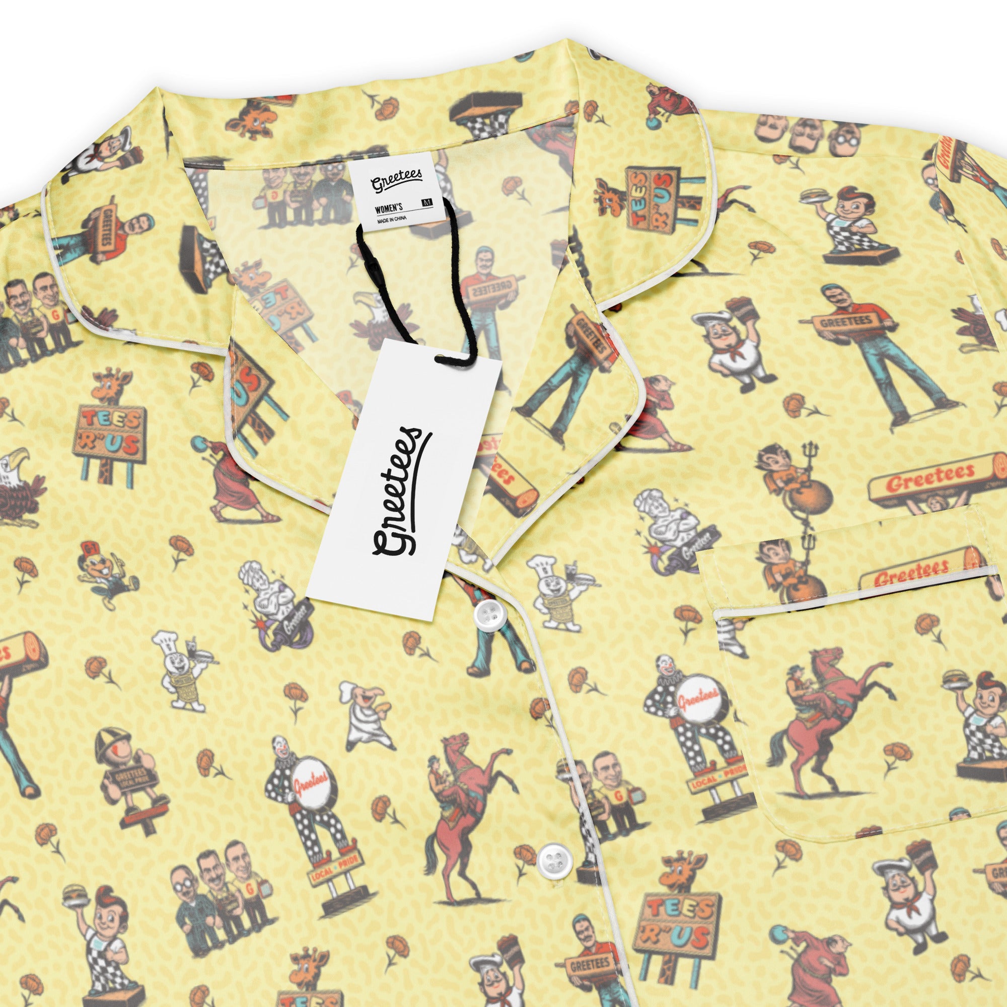 Greetees Valley Icons Lemon Women’s SS Pajama Top