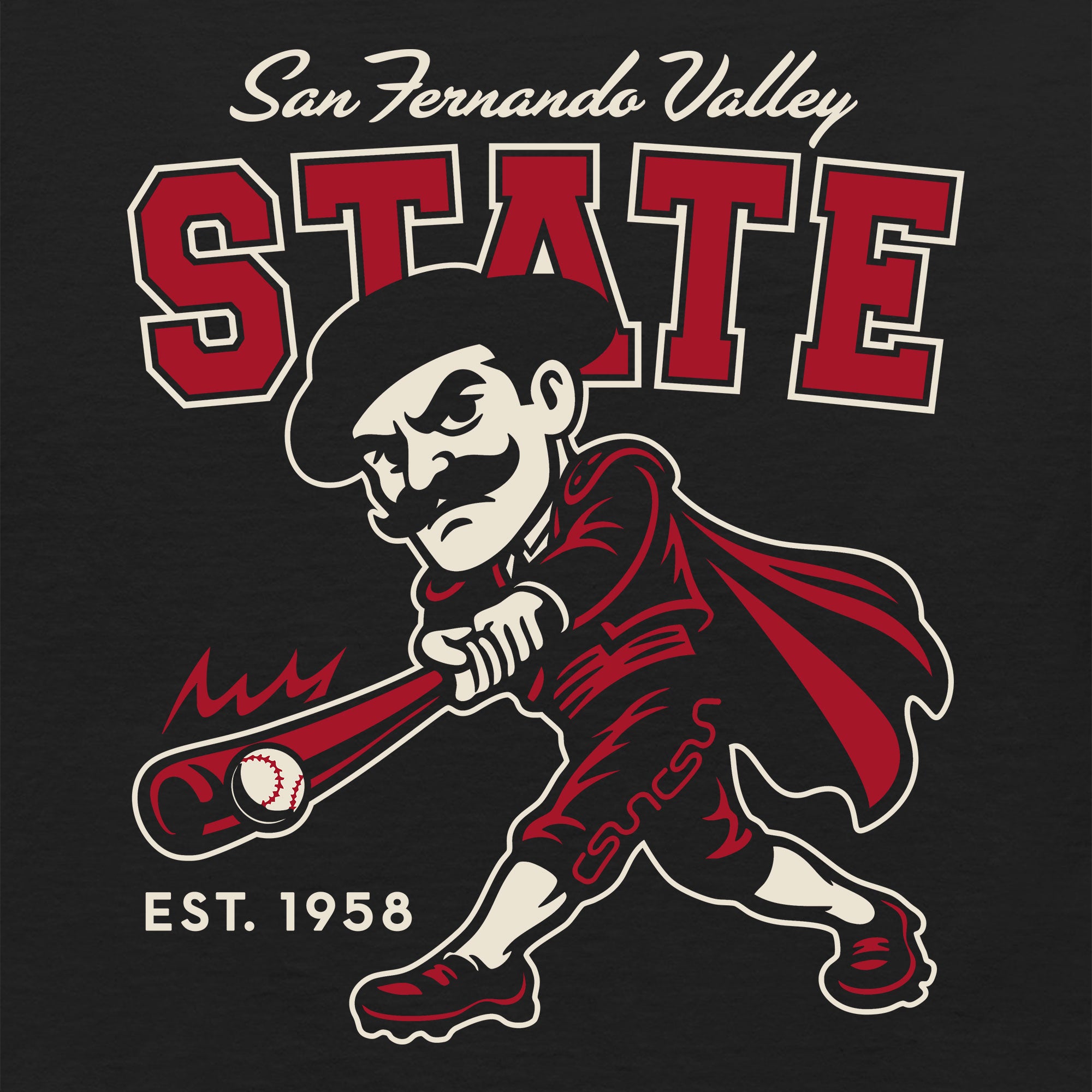 Greetees San Fernando Valley State Baseball T-shirt