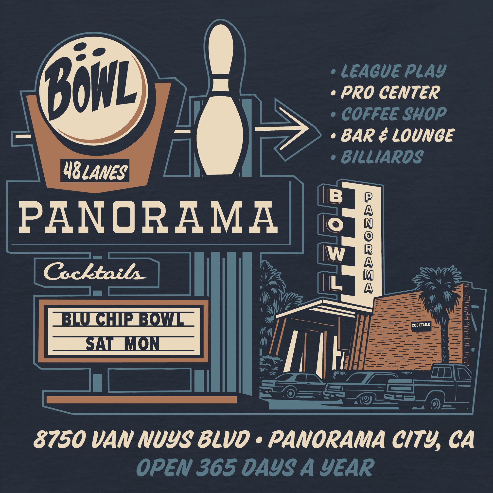 Greetees Panorama Bowl T-shirt