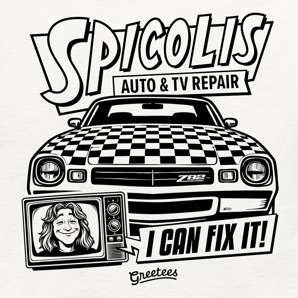 Greetees Spicolis Auto & TV Repair T-shirt